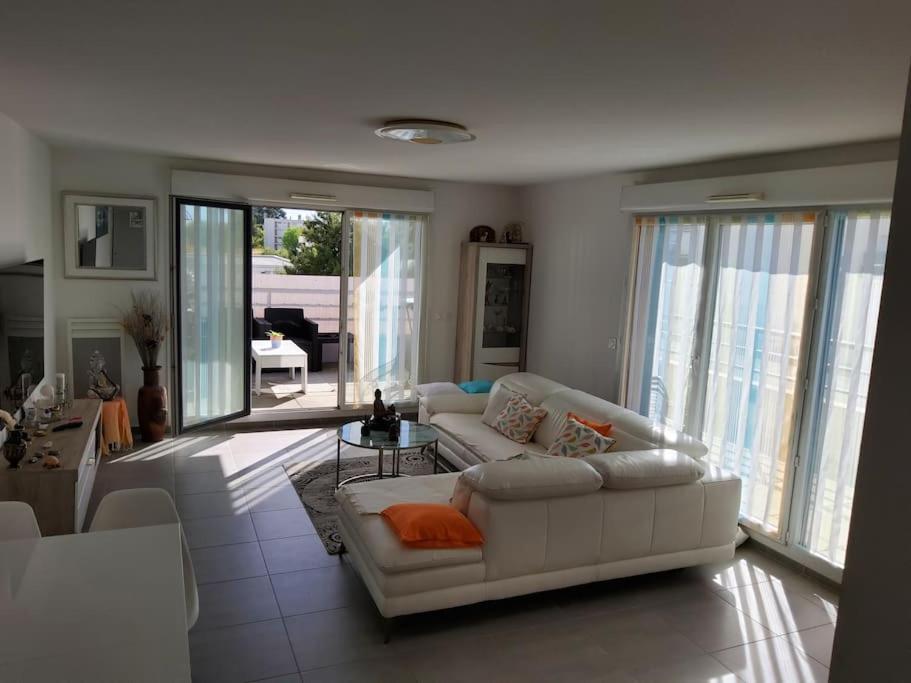 Magnifique Rooftop Duplex Climatise Familial, Aux Arceaux Montpellier Exteriör bild